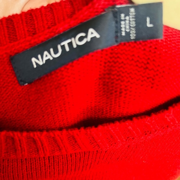 Men's Nautica red sweater like new size large - Picture 5 of 5